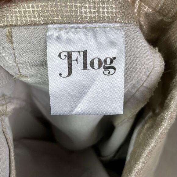 Flog Gold Metallic Jogger Loren Pants 26 - Picture 8 of 9